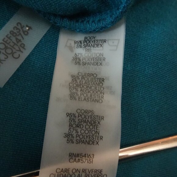 Calvin Klein Velour Zip Up Jacket Women's Plus Size 1X Green Embellished - Picture 8 of 9